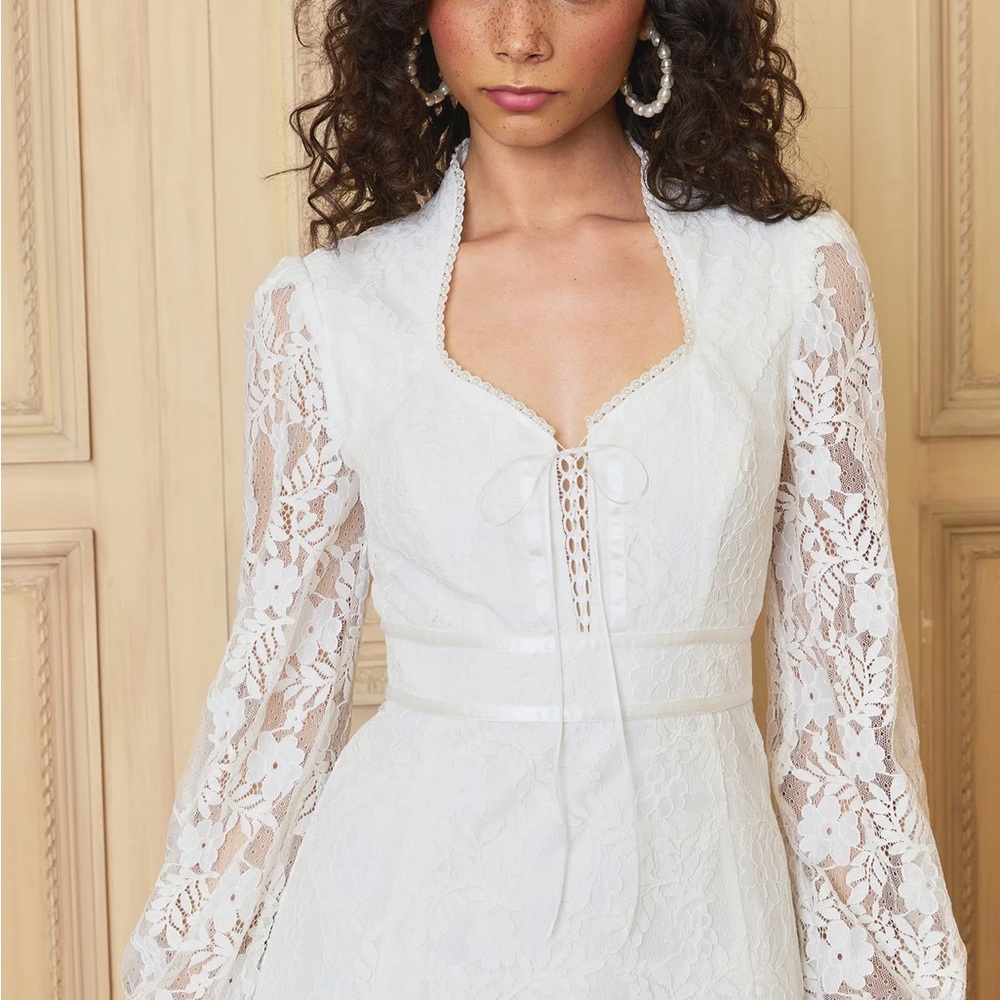 GUNNE SAX for ModCloth Beth Lace Corselette Maxi Dress NEW WITH TAGS NWT XS - Picture 4 of 14